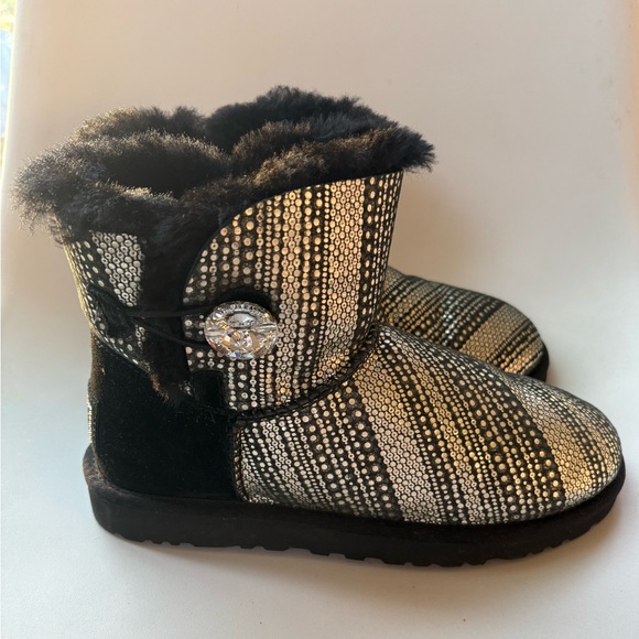 UGG Bailey Bling Boots black size 7 - Picture 1 of 7